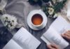 10 Scientifically Supported Health Benefits Of Drinking Tea white ceramic teacup with saucer near two books above gray floral textile